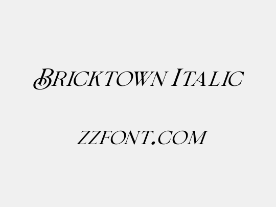 Bricktown Italic