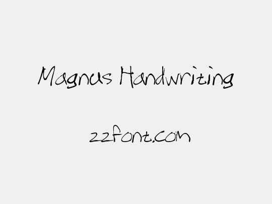 Magnus Handwriting