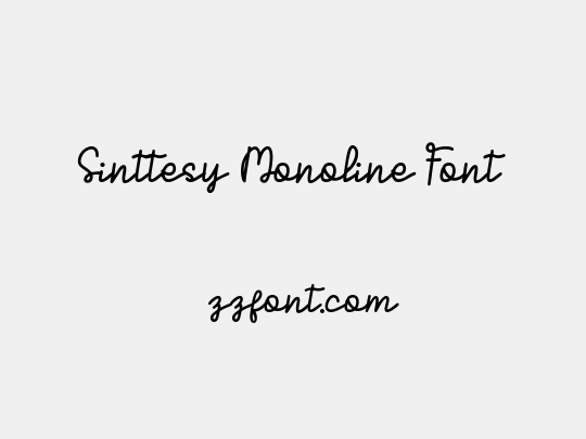 Sinttesy Monoline Font