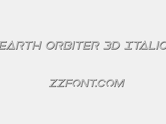 Earth Orbiter 3D Italic
