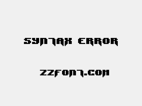 Syntax Error