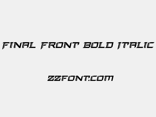 Final Front Bold Italic