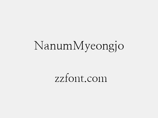 NanumMyeongjo