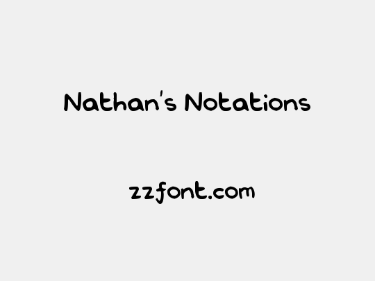 Nathan's Notations