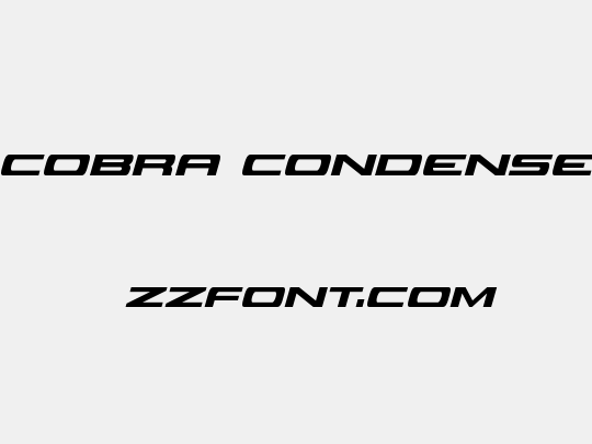 Classic Cobra Condensed Italic