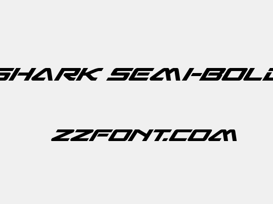 Sabre Shark Semi-Bold Italic