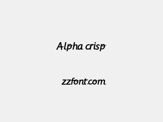 Alpha crisp