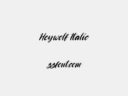 Heywolf Italic