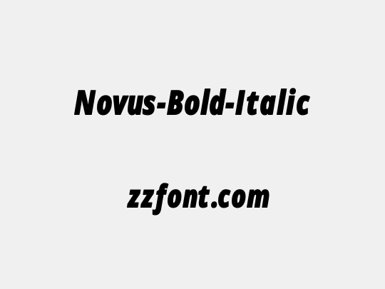 Novus-Bold-Italic