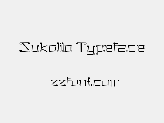 Sukolilo Typeface