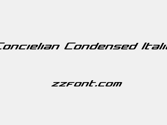 Concielian Condensed Italic