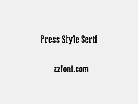 Press Style Serif