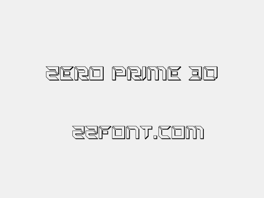 Zero Prime 3D