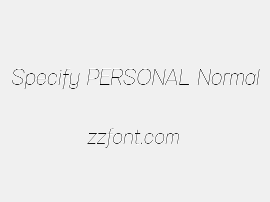Specify PERSONAL Normal