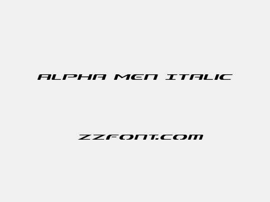 Alpha Men Italic