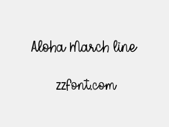 Aloha March line