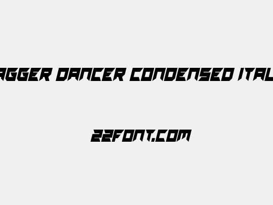 Dagger Dancer Condensed Italic