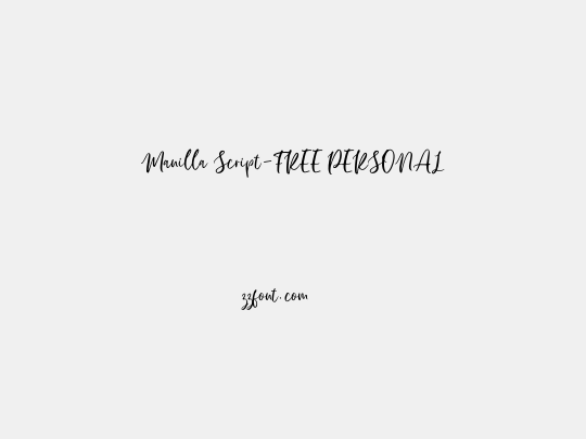 Manilla Script-FREE PERSONAL