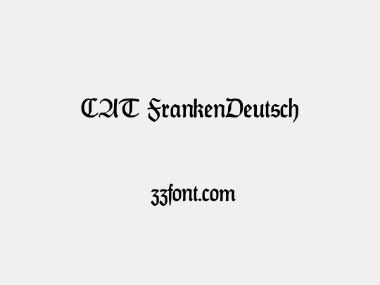 CAT FrankenDeutsch