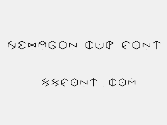 HEXAGON cup font