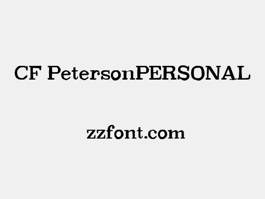 CF PetersonPERSONAL