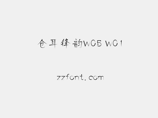 仓耳锋韵W05 W01