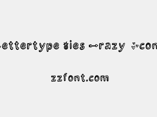 Lettertype Mies Crazy Icons