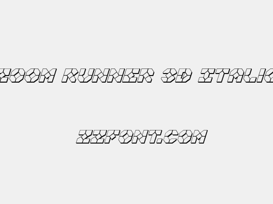 Zoom Runner 3D Italic