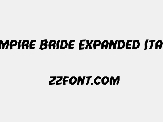 Vampire Bride Expanded Italic