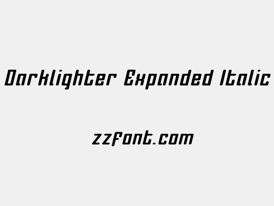 Darklighter Expanded Italic