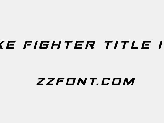 Strike Fighter Title Italic