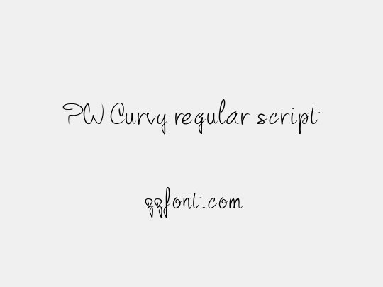 PW Curvy regular script