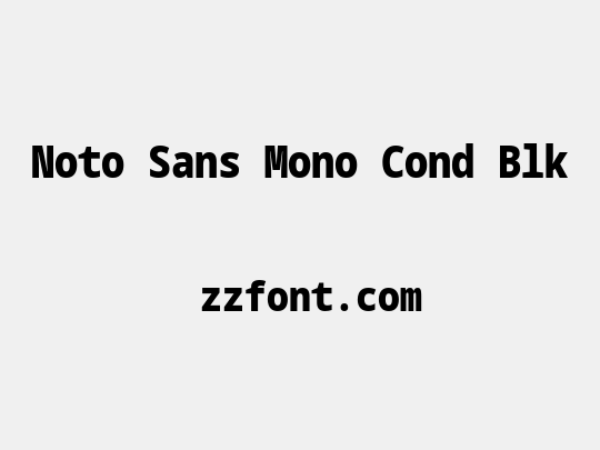 Noto Sans Mono Cond Blk