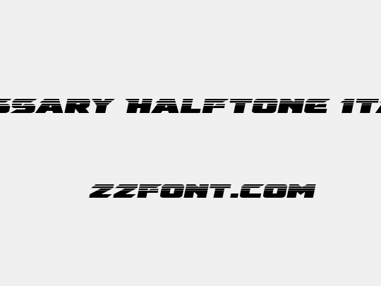 Emissary Halftone Italic