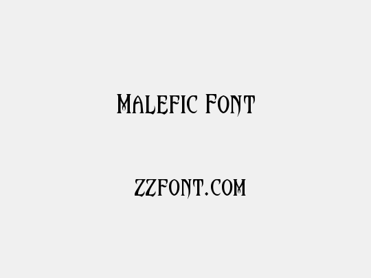 Malefic Font