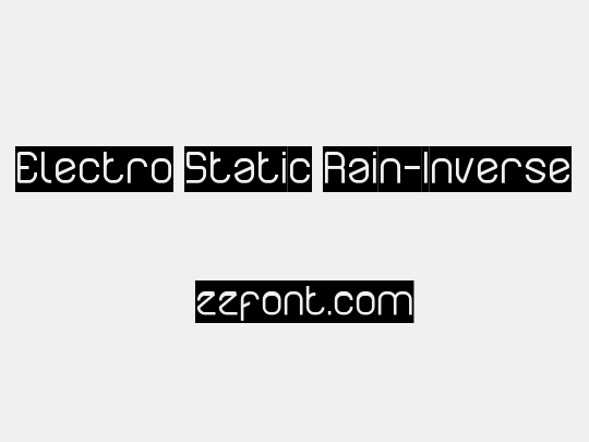 Electro Static Rain-Inverse