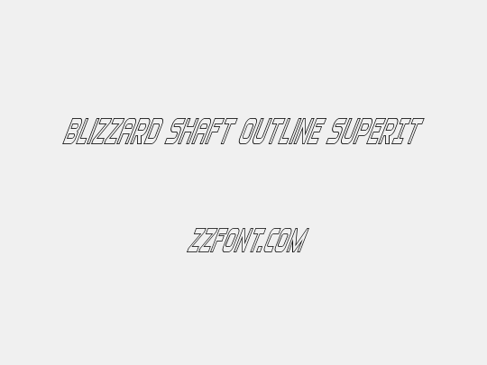 Blizzard Shaft Outline SuperIt