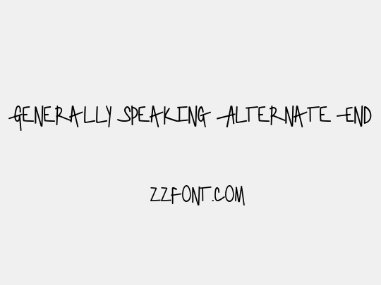 Generally Speaking Alternate Endcaps