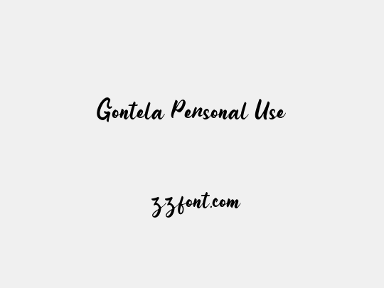 Gontela Personal Use