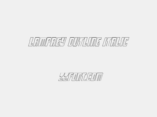 Lamprey Outline Italic