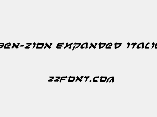 Ben-Zion Expanded Italic