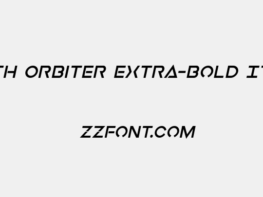 Earth Orbiter Extra-Bold Italic