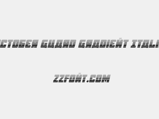 October Guard Gradient Italic