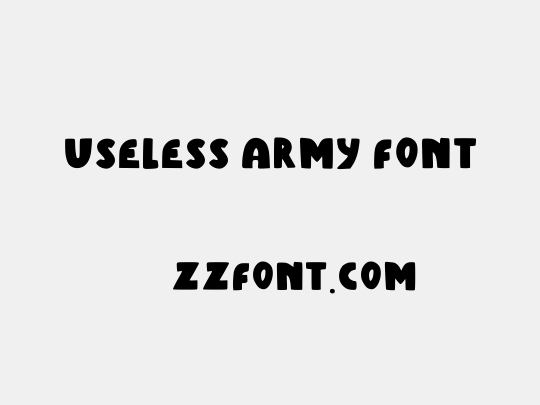 Useless Army Font