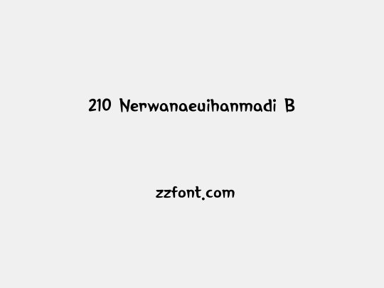 210 Nerwanaeuihanmadi B
