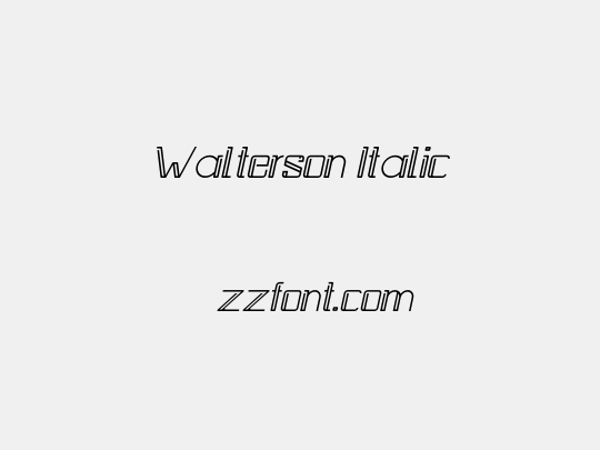 Walterson Italic