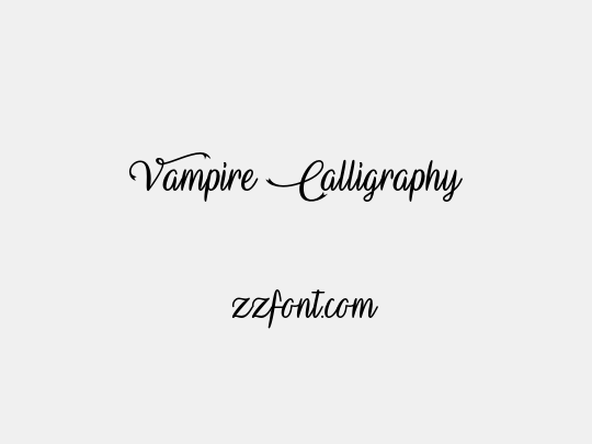 Vampire Calligraphy