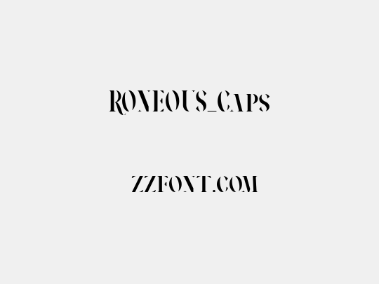 RONEOUS_Caps