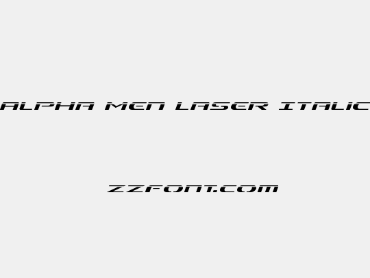 Alpha Men Laser Italic