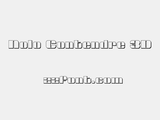 Nolo Contendre 3D